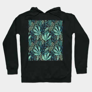 Flowy Floral All Over Print Pattern Hoodie